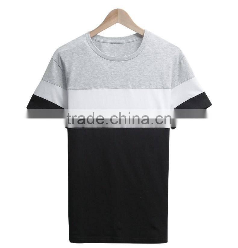 hot sale oversized promotion Stripe Soft cotton plain man custom tshirt