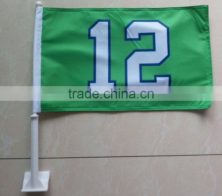 custom polyester car window flag