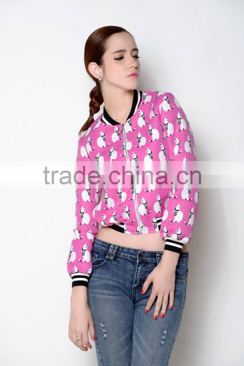 latest autumn crop style causal fashionable jackets women 2015