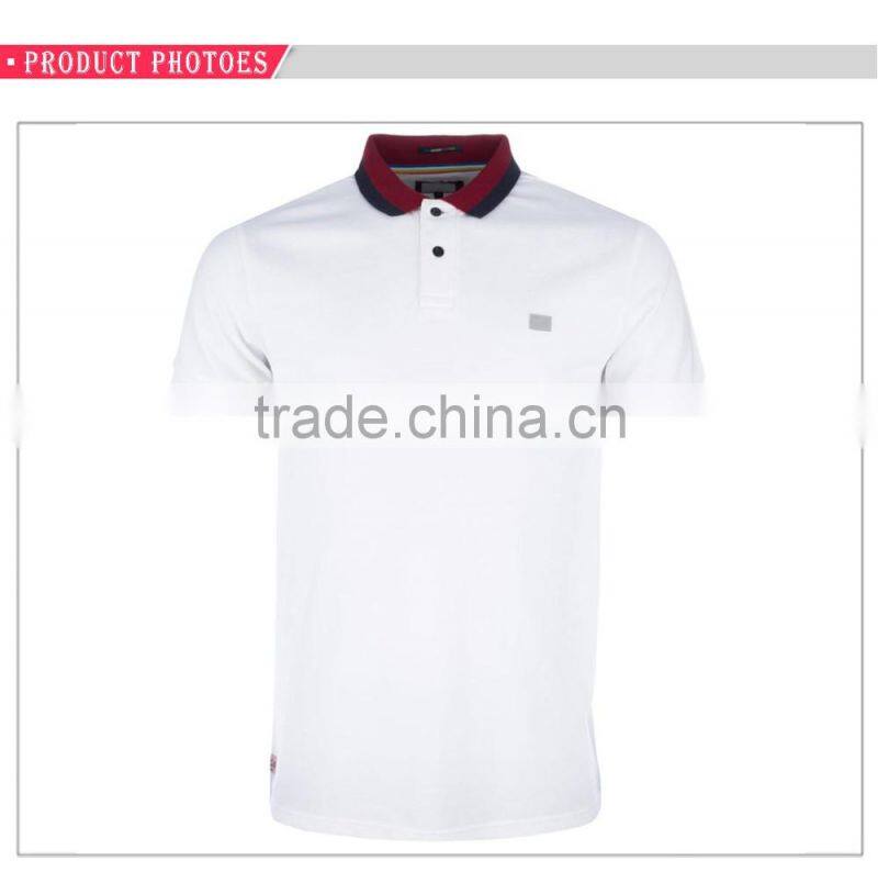 Wholesale tipped ribbed cuffs and collar 100%cotton boys mens polo shirt