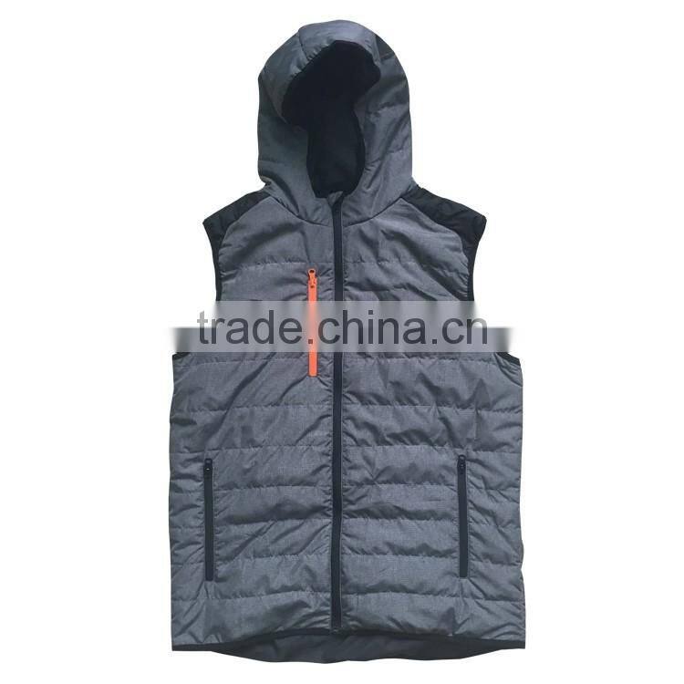 Light duck down padded winter tartan safety vest