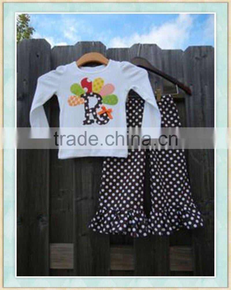 toddler thanksgiving outfit thanksgiving outfits kids turkey embroidered top and polka dots pants sets