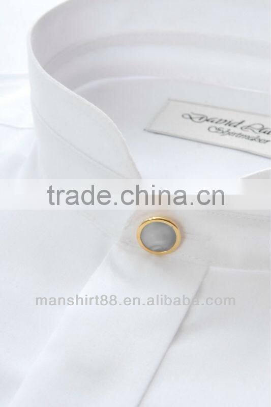 white mandarin collar band collar mao collar tuxedo shirt
