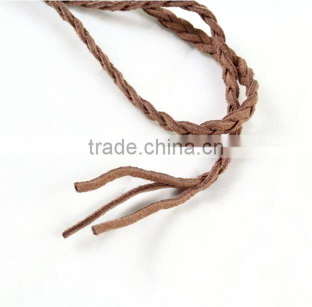 Manufacturers selling wholesale DIY accessories Korea velvet three shares braided imitation leather rope / collar / item rope