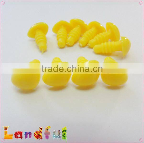 12mm Yellow Safety Triangle Nose Plastic Nose Craft Animal Doll Nose