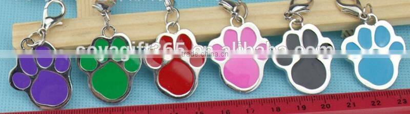 Personalized Engraved Designers Paw Shape Pet ID Tag Dog Tag Cat Tag