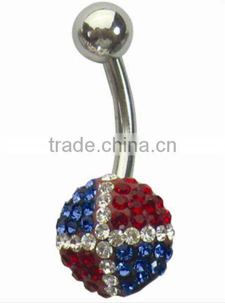 Football tunnel surgical steel jewelry