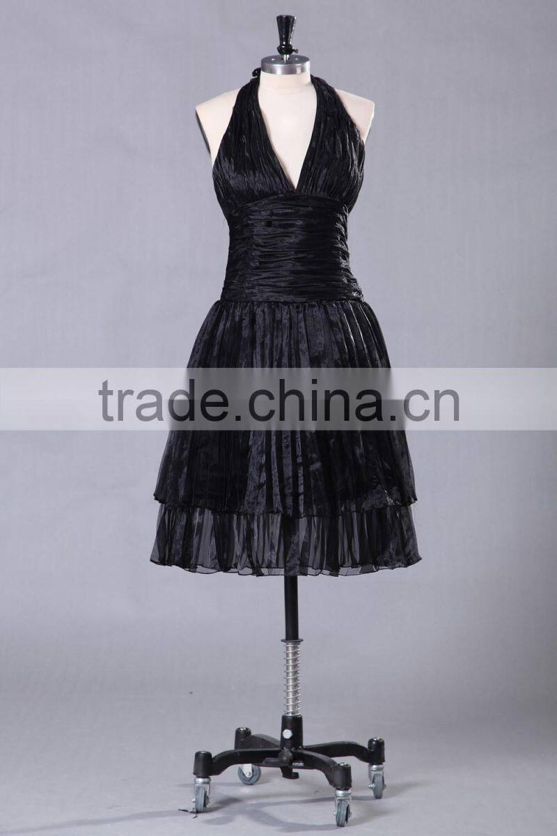 simple style cap sleeves red prom gown ED135