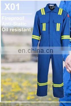 NFPA2112 YKK zip 6.5-- 4.5oz Dupont Nomex oil field coveralls for worker