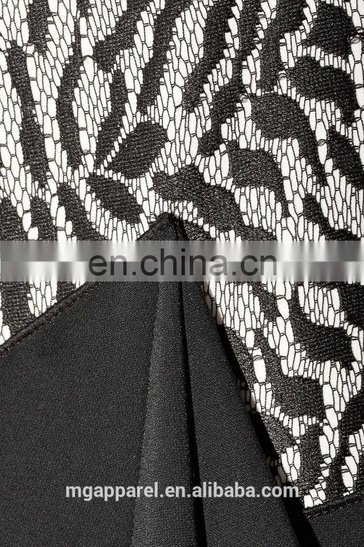 fashion lace dress designs black hot sexy photos mini dress crepe paneled lace dress