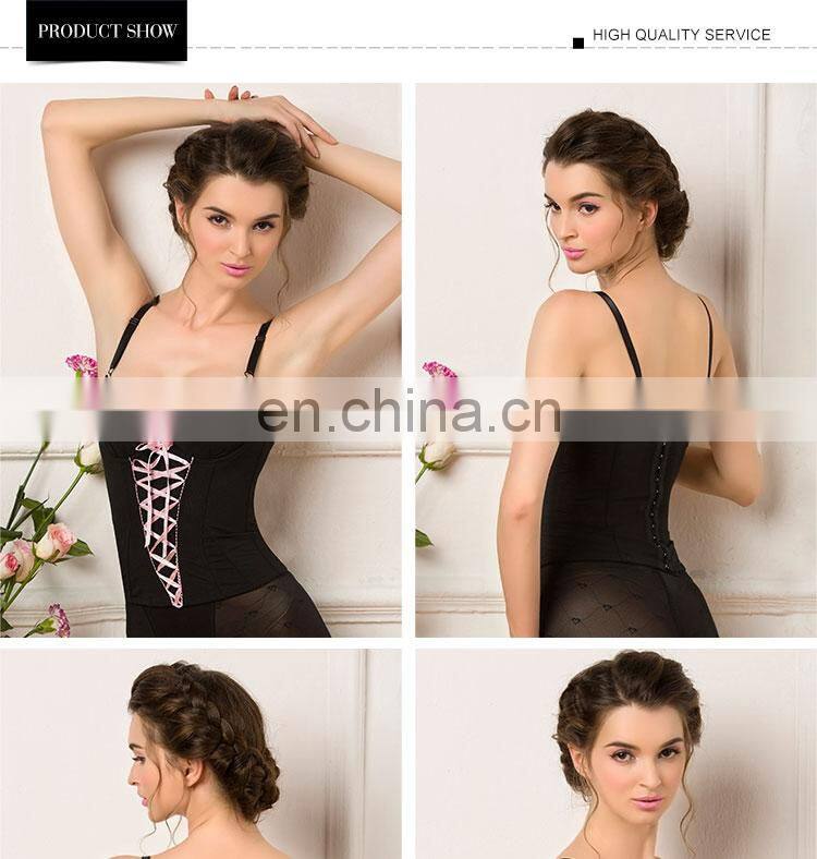 Double Powernet Material Black Women Waist Shaping long sleeve body shaper