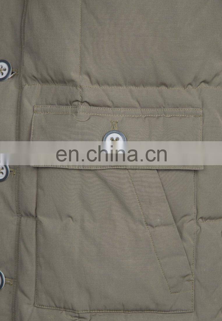 men contemporary 100%polyester wadding coat