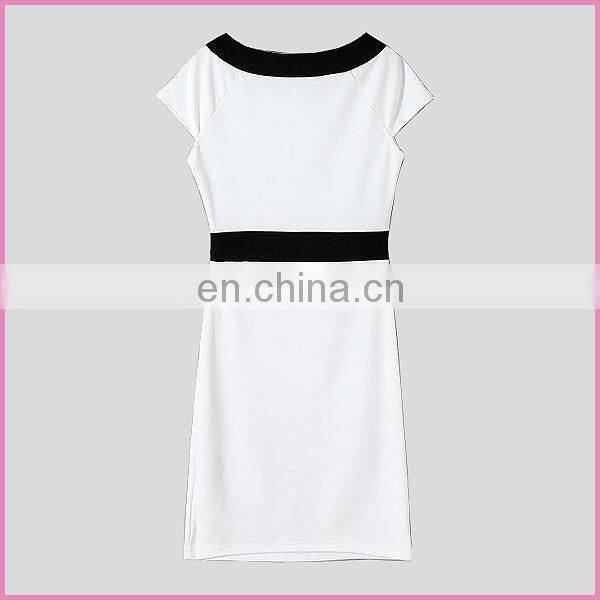 simple casual spandex cotton dress classic short sleeves dress factory hot sell cheap dress
