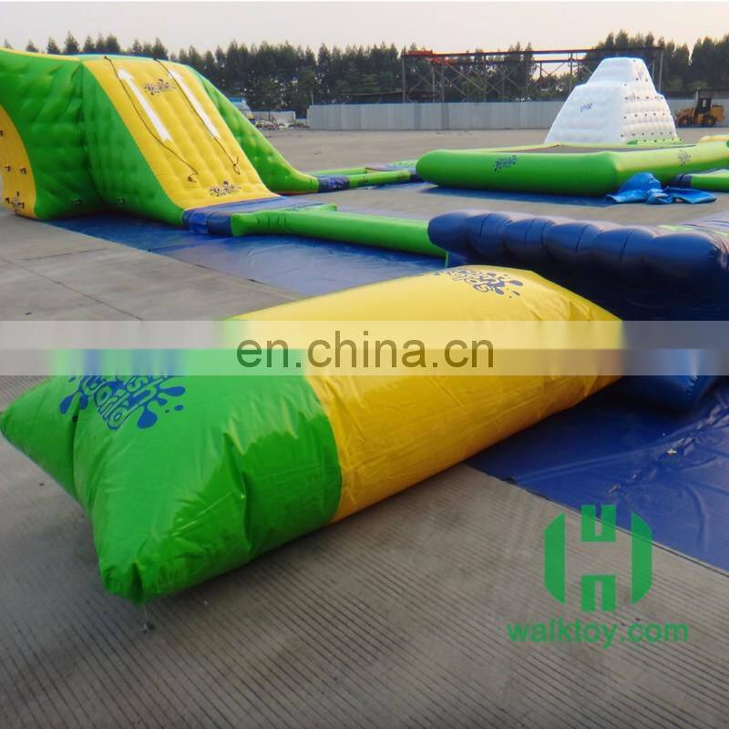Durable 0.9mm pvc large inflatable water park giant floating aqua park
