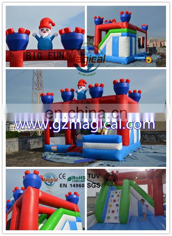 kids jumping enchanted castle inflatable bounce house