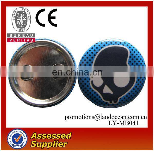 Customized blue Metal Pin Badge holder