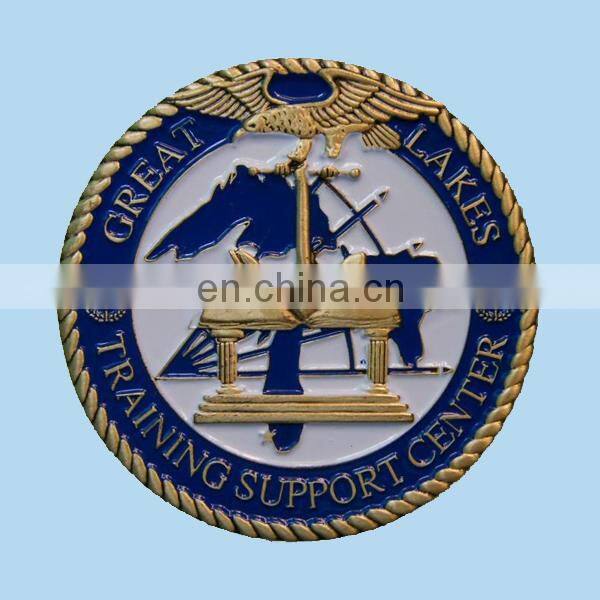 Soft enamel souvenir coin with brass or zinc alloy material