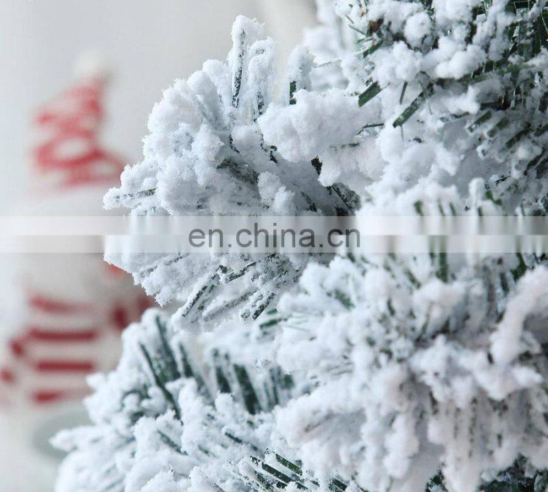2017 New Big Size Tall Snowing White Christmas Tree Decorations Frosted Snow Artificial Christmas Trees Wholesale China