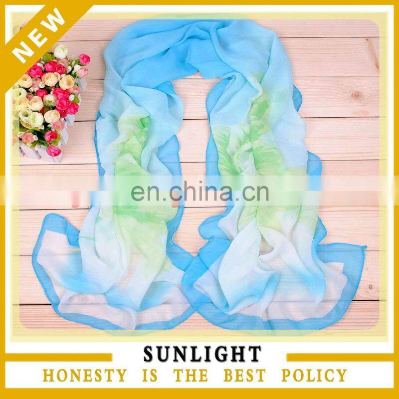 China supplier Latest design Beautiful chiffon scarf wholesale