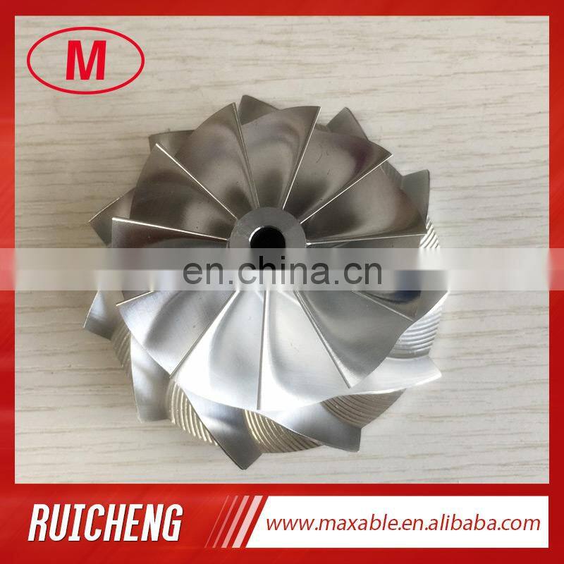 T04B 409179-0028 59.00/76.13mm 11+0 BLADES high performance Turbo aluminum 2618/milling/Billet compressor wheel