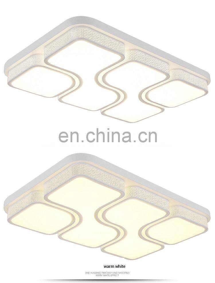 Atmospheric LED ceiling lamp warm dimmable rectangular lights for bedroom study room
