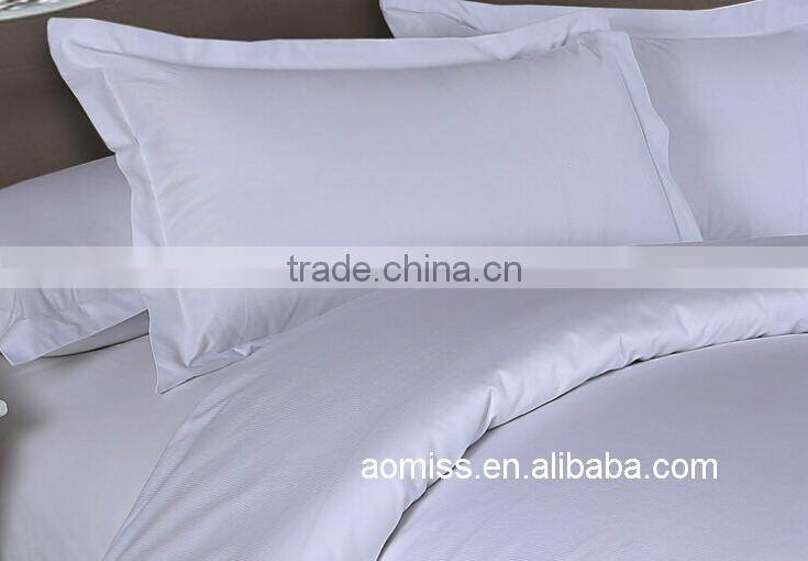 100% Egyption cotton plain white hotel bed sheets