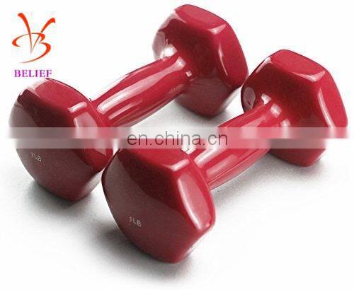 Colorful Neoprene Dumbbell With Hexagonal Design