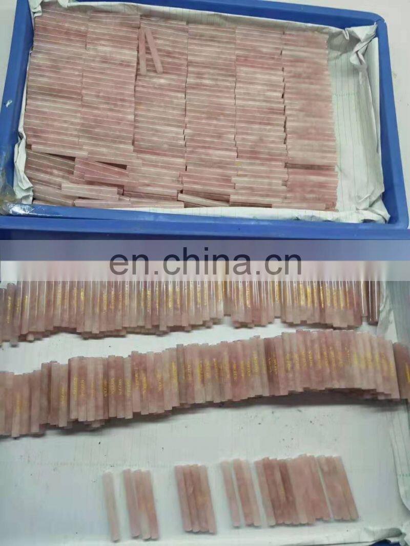 Slim Chin Rose Quartz Facial Massage Natural Pink xiuyan Jade facial roller massager