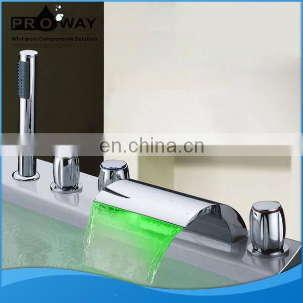 Bathtub Faucet with Shower Bathroom Mixer Shower Taps 5 Pieces Set Faucet
