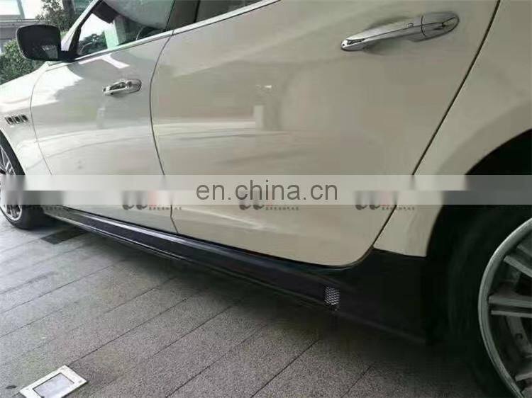 Beautiful carbon fiber LP style body kit for Maserati Quattroporte 2013-2015 front spoiler rear spoiler and side skirts