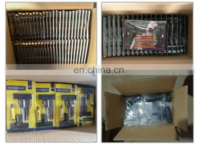 Comfortable design for tubeless tire repair use kit with tire seals