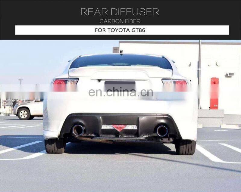 Carbon Fiber rear bumper body kit diffuser for Toyota GT86 Scion FR-S 2017 2018 Car Styling
