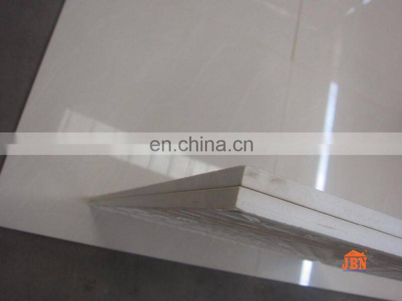 ivory color full body double charge polished porcelain floor tiles in China 600x600mm