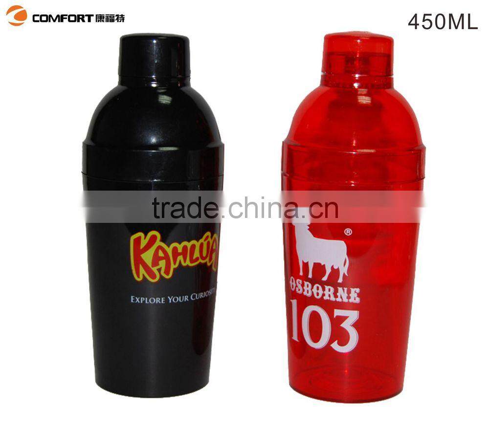 bar and panty clear portable shaker with lid