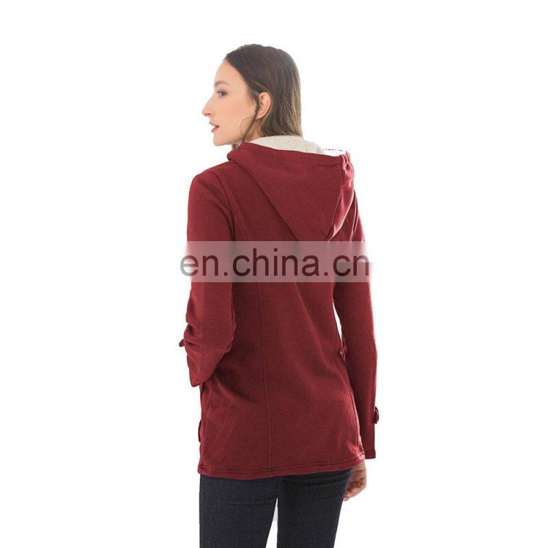 Wholesale custom women's jackets Mid-length Long sleeve Casual and comfortable Autumn and winter Loose Sports coat