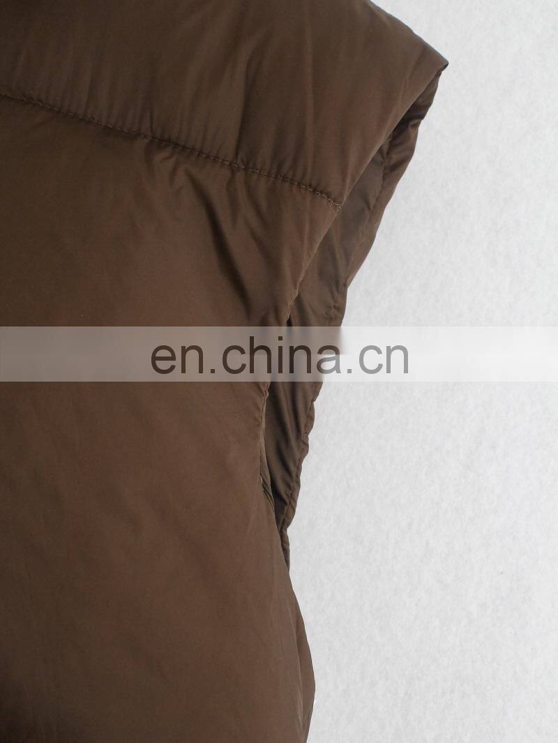 Wholesale custom LOGO ladies fall/winter stand-up collar padded down cotton vest vest sleeveless waistcoat plus size jacket