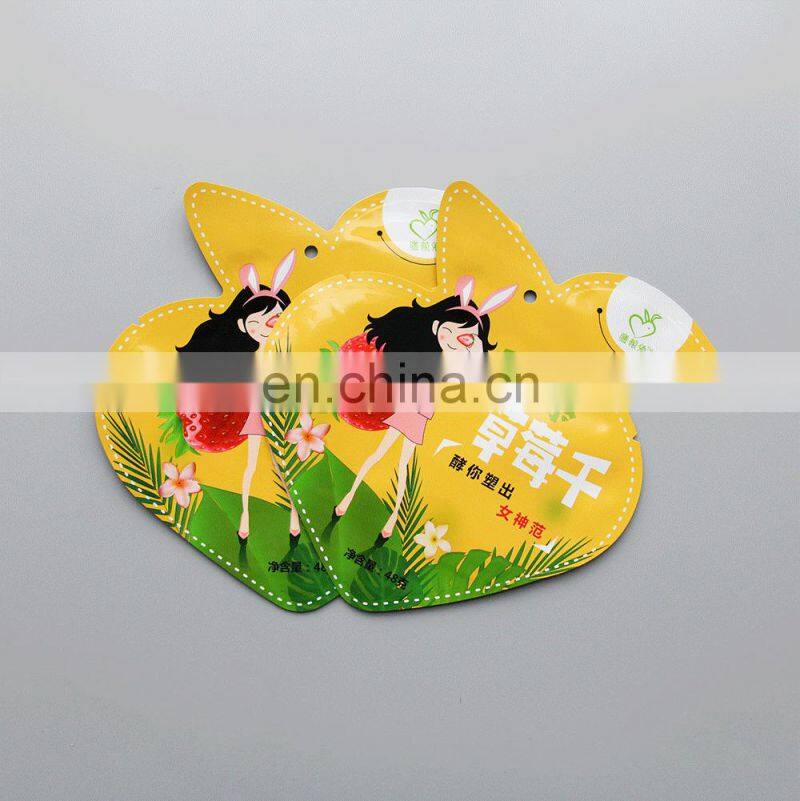 Logo Heart Different Unique Round Circle 3.5g Pack Irregular Smell Proof Special Plastic Die Cut Custom Shaped Mylar Bags