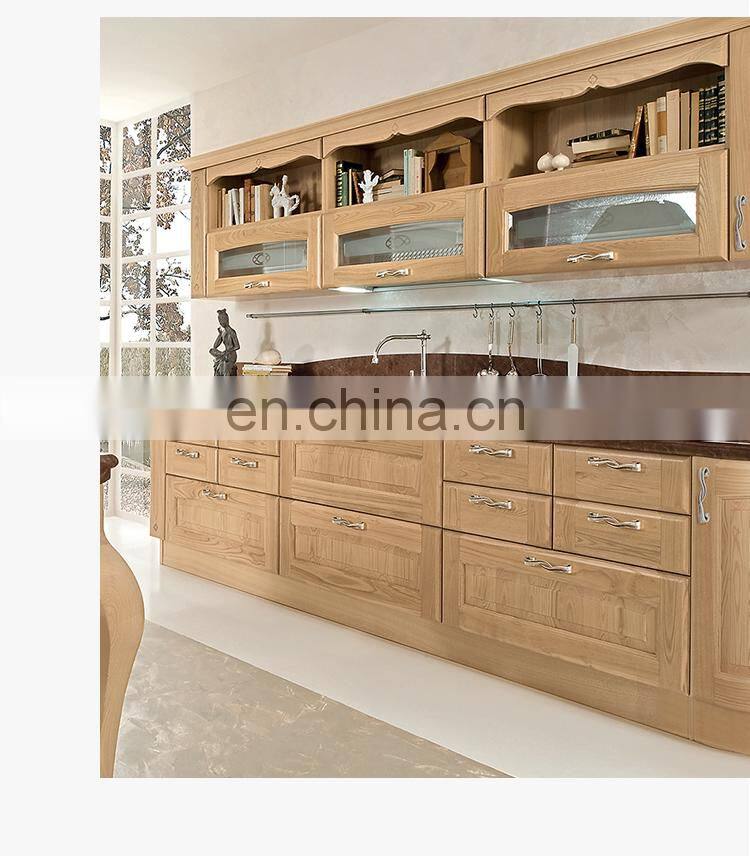 Modern Custom Solid Wood Kitchen Cabinet PVC Furniture Set for Modular House