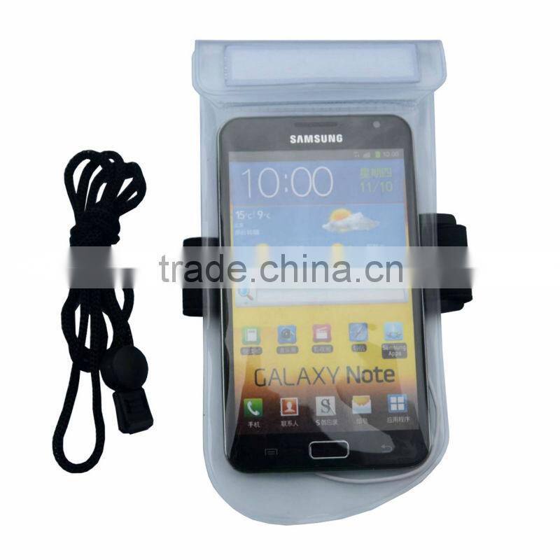 White waterproof arm bag For Sumsung note1 hand phone dry bag