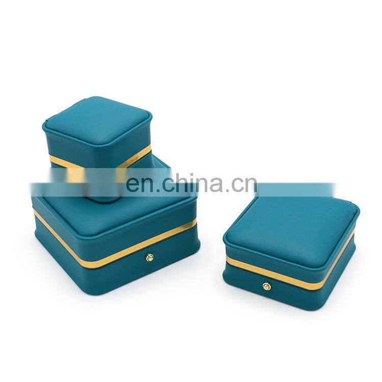 Custom high quality luxury design PU leather travel jewelry box PU gift box bracelet box