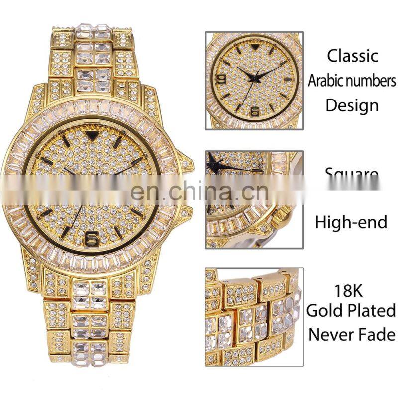 MissFox V291 Classic Arabic Watch Men Top Brand Luxury Men Watch Full Diamond watchs men original brand