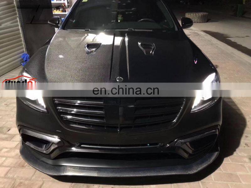 RUNDE Brilliant Quality Mansy Style Carbon Fiber Bonnet Engine Hood For Mercedes-Benz W222