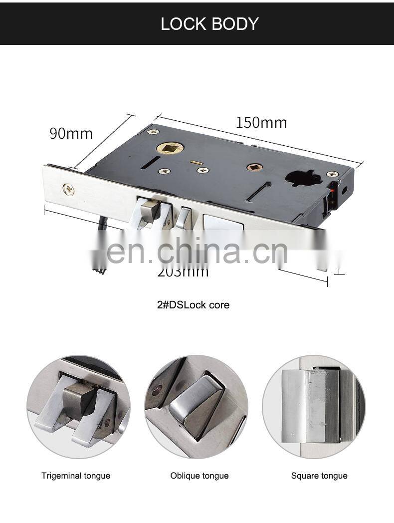 Popular Product Smart Push-Pull Digital rfid hotel card reader door lock support hotel version apartment version