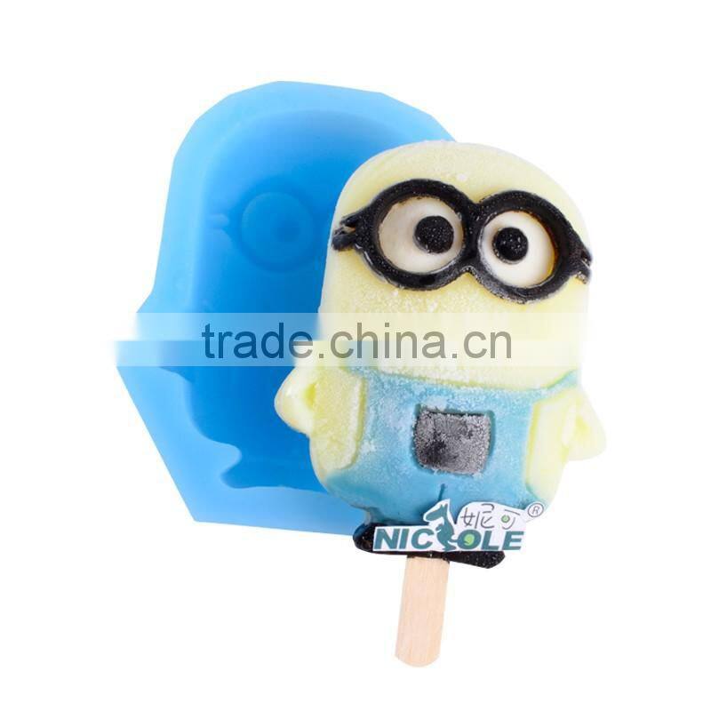 Food Grade Silicone Minions Hot Sale Ice Cream Molds