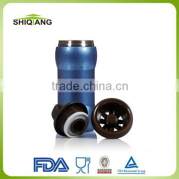High grade dumbbell shape vacuum thermos with carabiner lid BL-8037-A