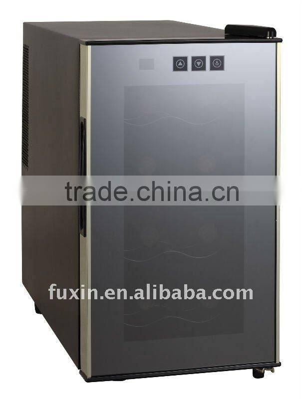 FUXIN:JC-23CRFW,Semiconductor Table Fridge with 8 Bottles/Glass Door Wine Cooler/Freezers.
