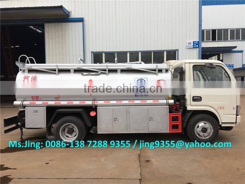Madagascar 5-6m3 mini diesel fuel truck price, fuel tanker truck with fuel dispenser