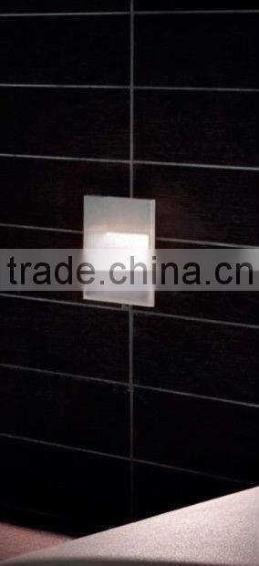 2w led recessed aluminium wall light