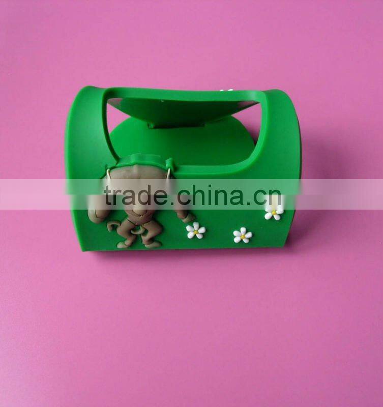 white color soft pvc mobile phone holder stand silicone cell phone stand for uae national day wholesale