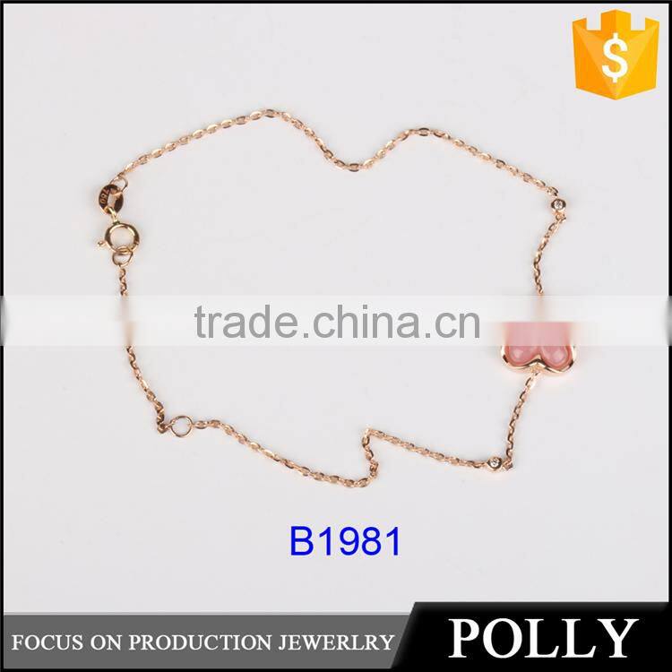 Lovely cute flower bracelet 925 cheap silver bracelet with pink onyx bracelet
